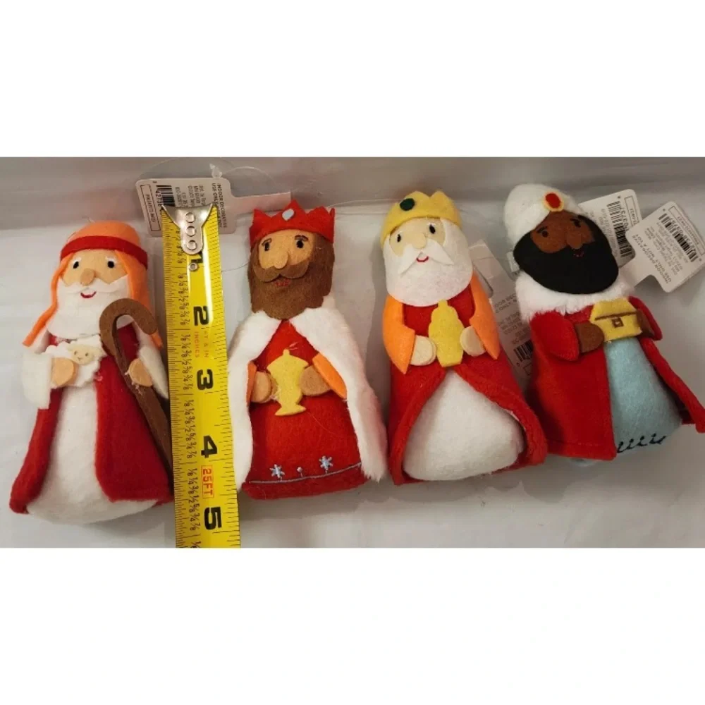 Target Wondershop 4ct Wiseman Shepherd Fabric Ornaments Christmas Tree NEW 2023